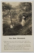 Bramforth The Dear Homeland Lovely Woman Wooded Lake Path Postcard R9 - £7.82 GBP