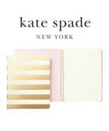 NWT SEALED KATE SPADE GOLD STRIPE CONCEALED SPIRAL NOTEBOO 112 PAGES - £9.29 GBP