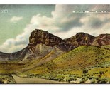 El Capitan Near El Paso Texas TX UNP Linen Postcard D17 - $3.91