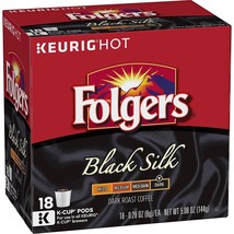 Folgers Black Silk Coffee 18 to 144 Keurig K cups Pick Any Quantity - $24.89+