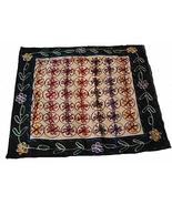 Terrapin Trading Fair Trade Floral Rajesthani India Embroidered Cushion ... - £6.90 GBP