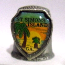 St. Simons Island, Ga. - Metal Thimble - £3.95 GBP
