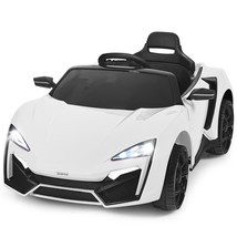 12V Kids Ride On Car 2.4G RC Electric Vehicle W/Light Music Openable Doors White - £204.63 GBP