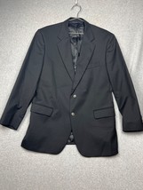 Brooks Brothers 346 Wool Sport Blazer Jacket Mens Black 44R Classic Simple - $69.88