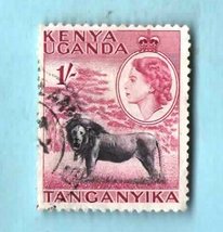 Used Kenya Stamp (1954) 1s Queen Elizabeth II &amp; Lion -Scott #112 - £4.74 GBP