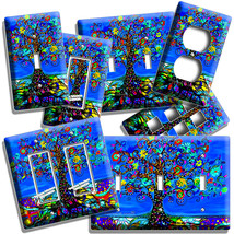 Blue Night Mexican Tree Of Life Folk Art Light Switch Outlet Wall Plate Hd Decor - £13.37 GBP+