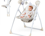 Electric Baby Swing Foldable Portable Rocking Chair with Adjustable Back... - £131.06 GBP