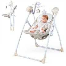 Electric Baby Swing Foldable Portable Rocking Chair with Adjustable Back... - £131.06 GBP