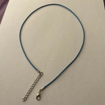 Cord Rope Chain Necklace 18” long Teal Turquoise Blue - £2.31 GBP