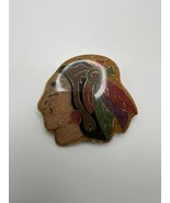 Vintage Chicago Blackhawks NHL Hockey Brooch Pin 6.5cm  BB2 - $298.55 MXN