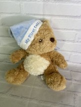 Aurora Baby My First Teddy Bear Soft Plush Lovey Stuffed Animal Toy Blue Hat - £59.35 GBP