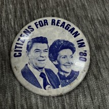 Ronald Reagan &quot;Citizens For Reagan In &#39;80&quot; Photo Political Campaign Button VTG - $7.42