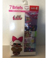 NEW New LOL Surprise Girls 100% Cotton 7 Briefs Panties Size 4 - $249.87 MXN
