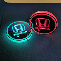 2x LED Lights Car Cup Holder Mat Cup Pad Drinks Coaster 7 Colors Car Accessories - £17.31 GBP