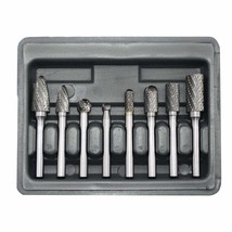 Carbide Burr Set 8Pcs With 1/4&#39;&#39;Shank Double Cut Solid Power Tools Tungs... - $62.99