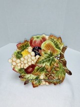 Fitz & Floyd Classics Venetian Romance Grapes Fruits Canape Plate or Wall Hanger - $18.10