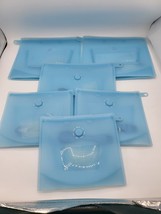 Blue Clear Airtight Seal Leakproof Silicone Bag Lot For Vegetable, Liquid &amp; Meat - £31.36 GBP