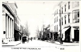 Frederick Maryland S Market St w Undertaker Stores Carriages Repro Postcard U14 - £7.68 GBP