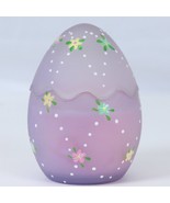 Easter Egg Candle Holder Votive Hand Painted Satin Frost Lavender  3.5&quot;H... - $17.46 CAD