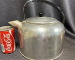 Large Vintage MIRRO Tea Pot Kettle Black Handle Aluminum - $18.81