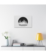 Custom Stretched Canvas Print: Wanderlust Black and White Pine Forest, A... - £28.20 GBP+