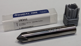 NEW Harvey Tool 18341 - 1/2&quot; 41° per side 4fl Carbide Chamfer Cutter Unc... - £62.14 GBP