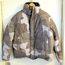 New AllSaints Novern Reversible Puffer Camo Jacket in Khaki/Black Size L... - $227.69