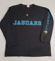 Vintage Nfl Jacksonville Jaguars Shirt Mens Size Large Black Long Croppe... - £19.37 GBP