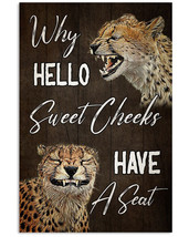 Panther Poster Why Hello Sweet Cheeks Have A Seat Toilet Poster 1 - £12.57 GBP