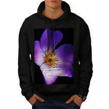 Wellcoda Violet Flower Art Mens Hoodie, Purple Casual Hooded Sweatshirt - £25.67 GBP+