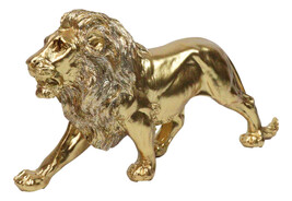 Faux Brass Gold Finish African Safari Prowling Lion King of The Jungle F... - $27.99