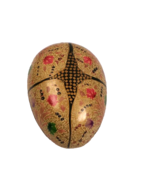 Large Egg Shaped Trinket Box Paper Mache Hand Painted China - $13.60 CAD