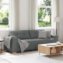 3-Seater Sofa Dark Grey 180 cm Fabric - $9,544.95 MXN