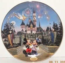 Disneyland 40th Anniversary Plate Bradford Exchange Sleeping Beauty Castle - £37.55 GBP