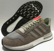 Men 12 adidas Boost ZX 500 RM SE Consortium Kelvin Taupe Sand Brown White Red - £109.89 GBP