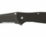 Kershaw 1660CKST Leek Matte Black Folding Pocket Knife 3in Blade Serrated - $80.75