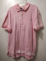 Vtg Ralph Lauren Polo Girls Shirt Large Pink Light Green Pony Short Sleeve - $7.85