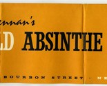  Brennan&#39;s Old Absinthe House Menu Bourbon Street New Orleans Louisiana - $346.15