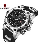 KADEMAN Luxury / Sport, World Map Dual Display (Analog / Digital) Watch ... - $43.99