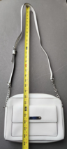 Michael Kors Purse White Georgia Crossbody Chain Strap Shoulder Bag - £53.65 GBP