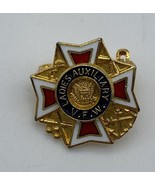Vtg VFW Veterans of Foreign Wars Ladies Auxiliary USA Pinback Brooch Lap... - $6.00
