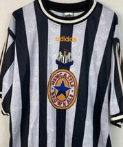 Vintage Adidas Soccer Jersey Newcastle United Home Football Shirt Men’s XL 90s - £79.08 GBP