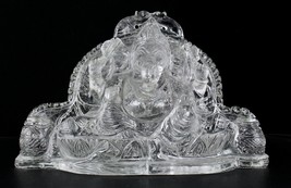 NATURAL ROCK CRYSTAL QUARTZ 12580 CTS 5.75 &quot;INCH LORD GANESHA STATUE HOM... - £2,540.81 GBP