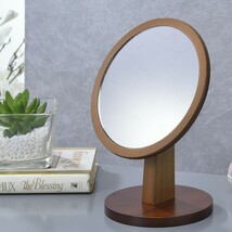 9.5ft Pedestal Makeup Mirror: Walnut Polyresin - $697.71 MXN