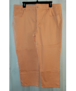 EXCELLENT WOMENS BANDOLINO JEANS CANTALOUPE ORANGE FIVE POCKET CAPRI  SI... - $42.06 CAD