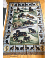 Rottweiler &#39;Gone Doggin&#39; Cotton Ultra Weave Preshrunk Blanket Throw 50&quot; ... - £53.75 GBP