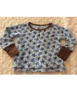 Fruit Of The Loom Boys Blue Brown Robots Thermal Long Pajama Shirt 18 Mo... - $6.05 CAD