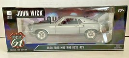 New Highway 61 HWY-18016 John Wick 1969 Silver Ford Mustang Boss 429 Die Cast - £237.36 GBP