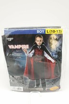 New Vampire Costume Boys Large (10-12) Halloween Cosplay shirt cape - £15.68 GBP