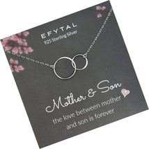 Mothers Day Gifts From Son, Mother Son Necklace, 925 - $120.77